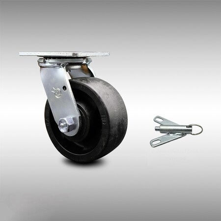 Service Caster 5 Inch SS Glass Filled Nylon Swivel Caster with Ball Bearing and Swivel Lock SCC SCC-SS30S520-GFNB-BSL